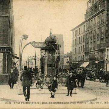 Édicule Guimard de la station Crimée - Paris 19ème