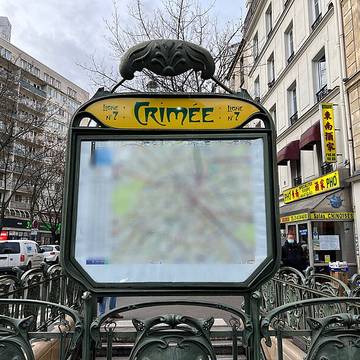 Édicule Guimard de la station Crimée - Paris 19ème