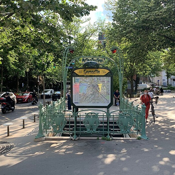Photo de Édicule Guimard de la station Gambetta - Paris 20ème