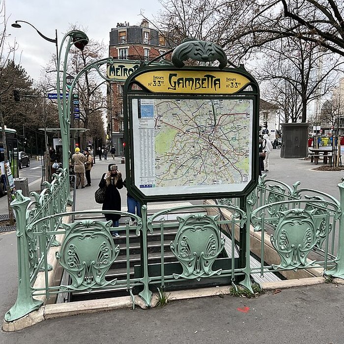 Photo de Édicule Guimard de la station Gambetta - Paris 20ème