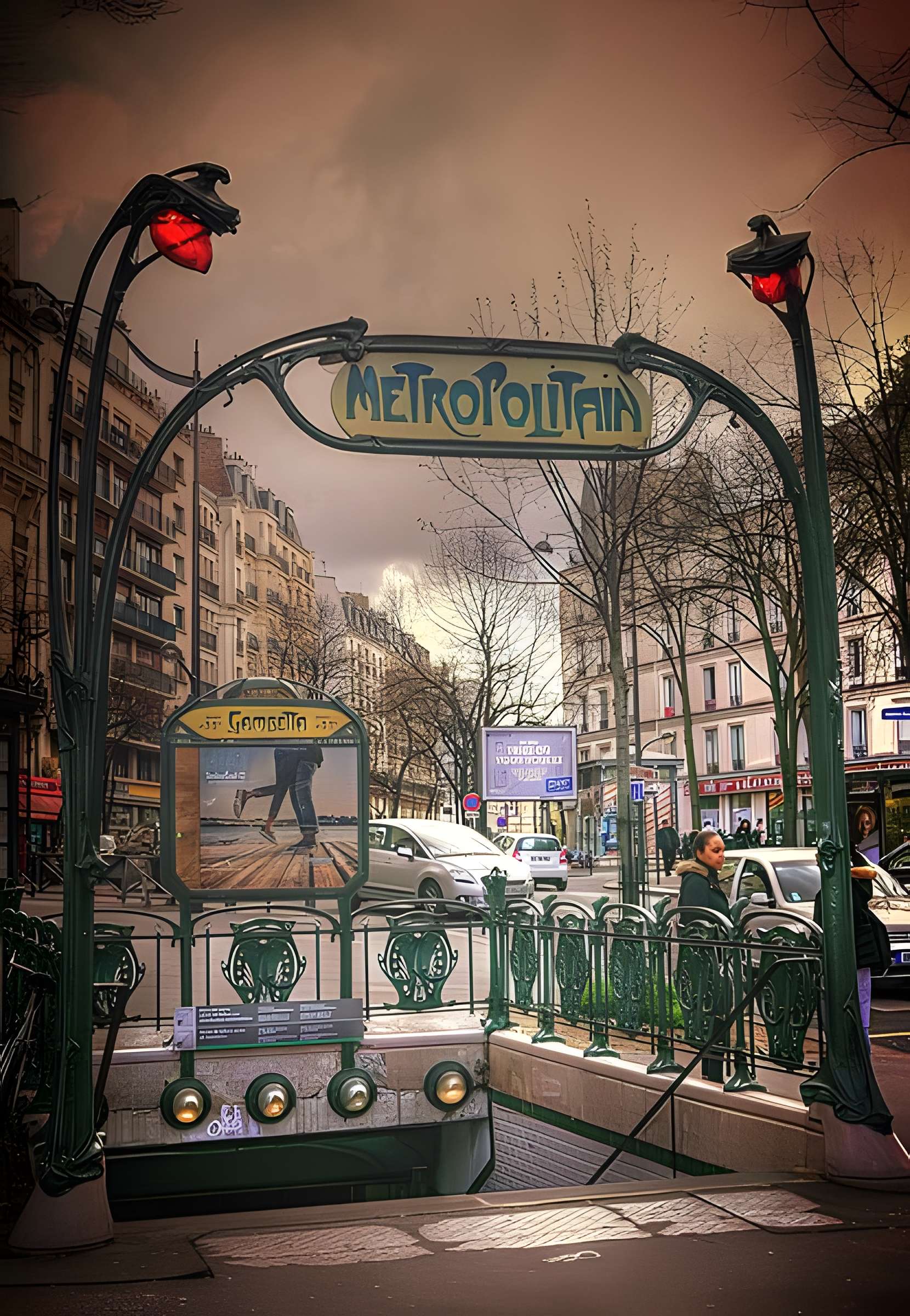 Édicule Guimard de la station Gambetta - Paris 20ème