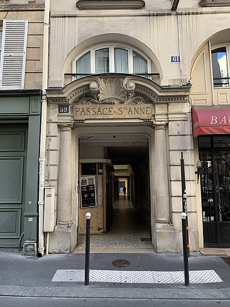 Passage Sainte-Anne - Paris 2ème