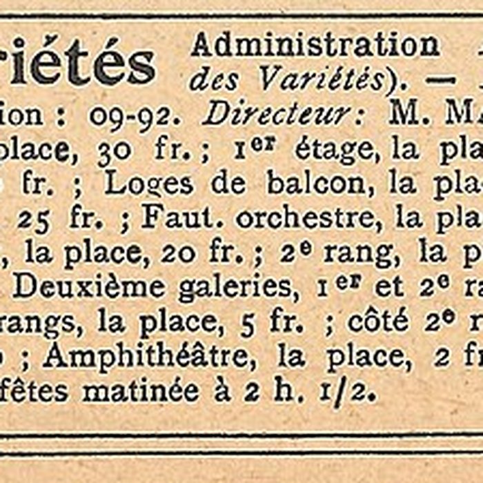 Photo de Théâtre des Variétés à Paris