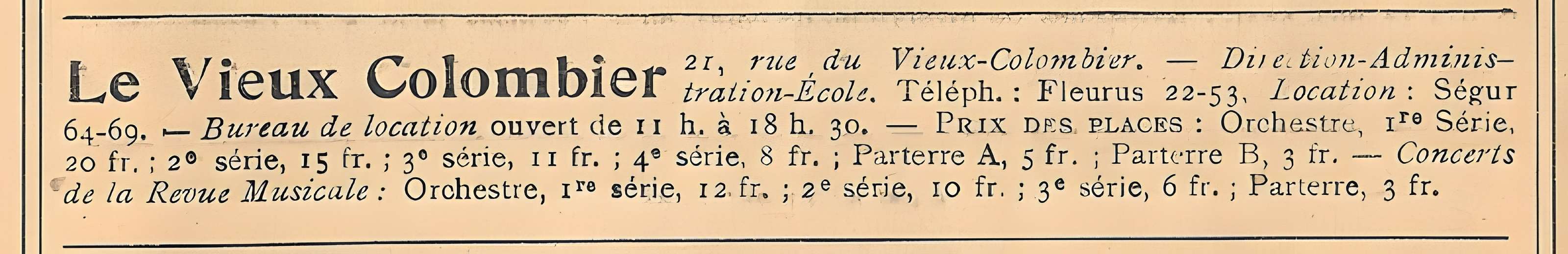 Théâtre du Vieux-Colombier à Paris