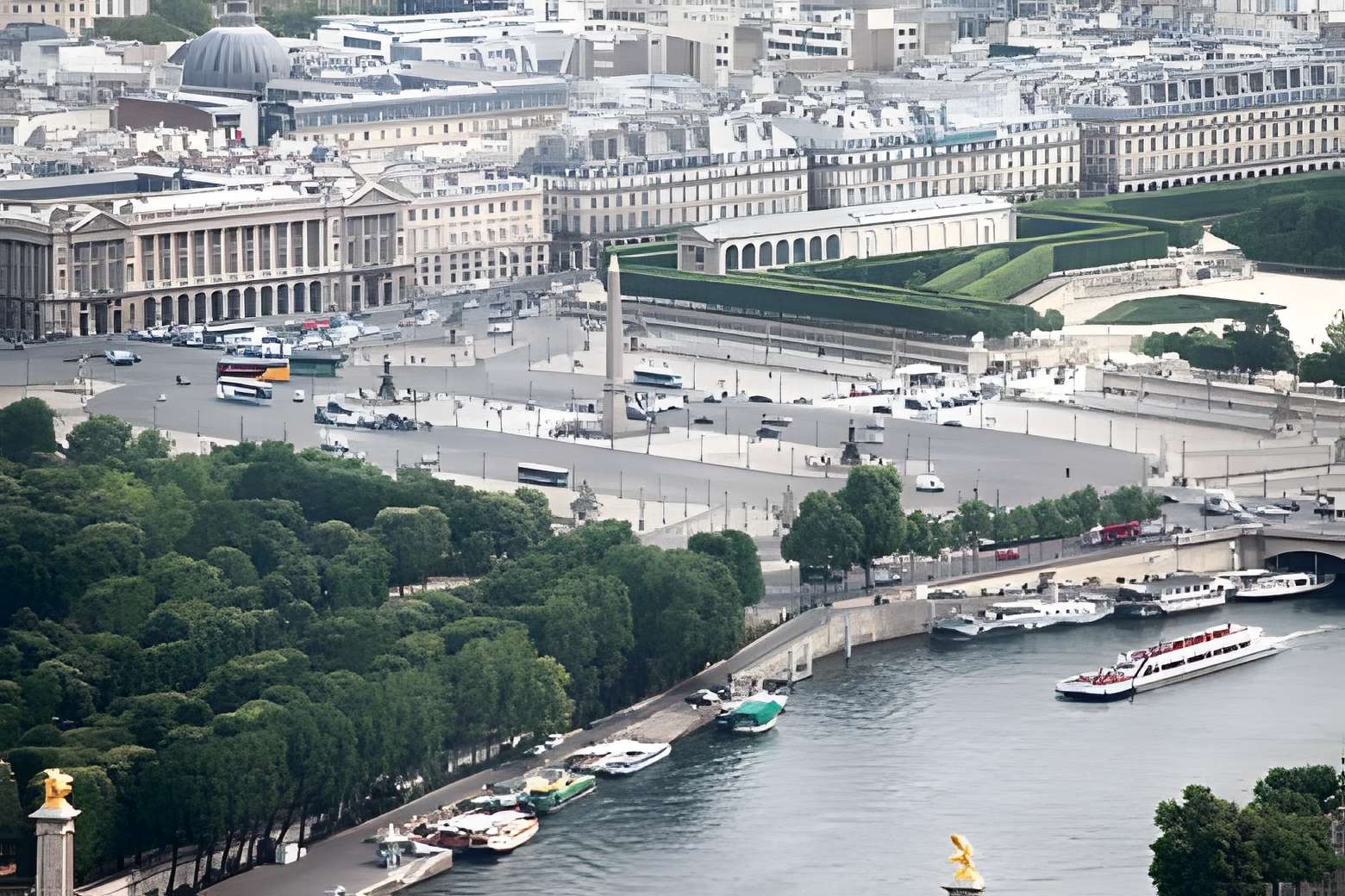 Place de la Concorde - Paris 8ème . Vue aérienne