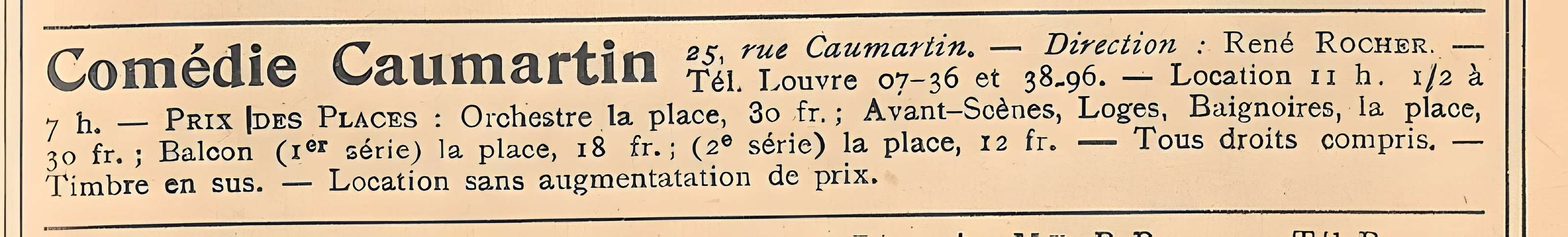Théâtre de Paris - Paris 9ème