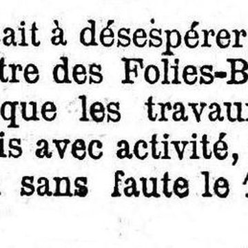 Théâtre des Folies Bergère à Paris
