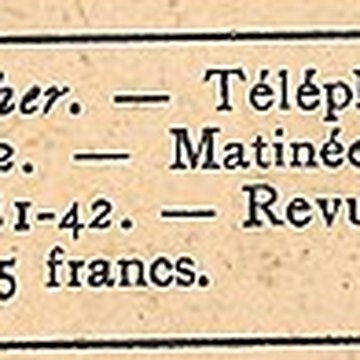 Théâtre des Folies Bergère à Paris
