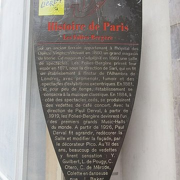 Théâtre des Folies Bergère à Paris