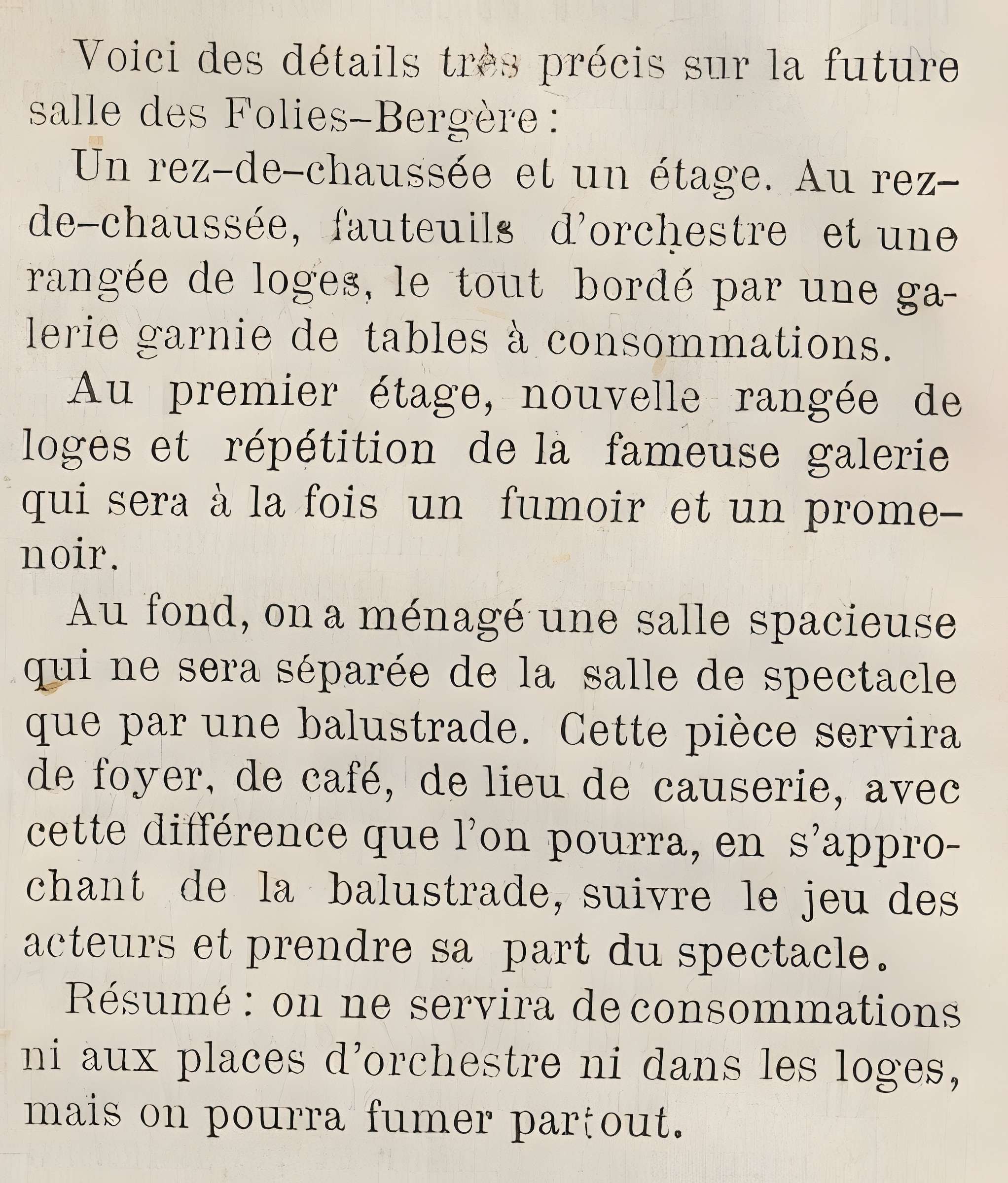 Théâtre des Folies Bergère à Paris