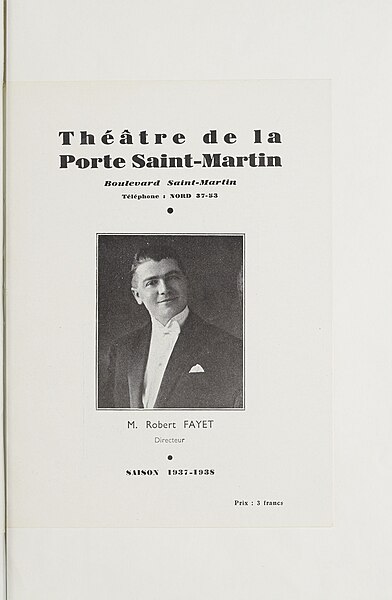 Théâtre de la Porte-Saint-Martin - Paris 10ème