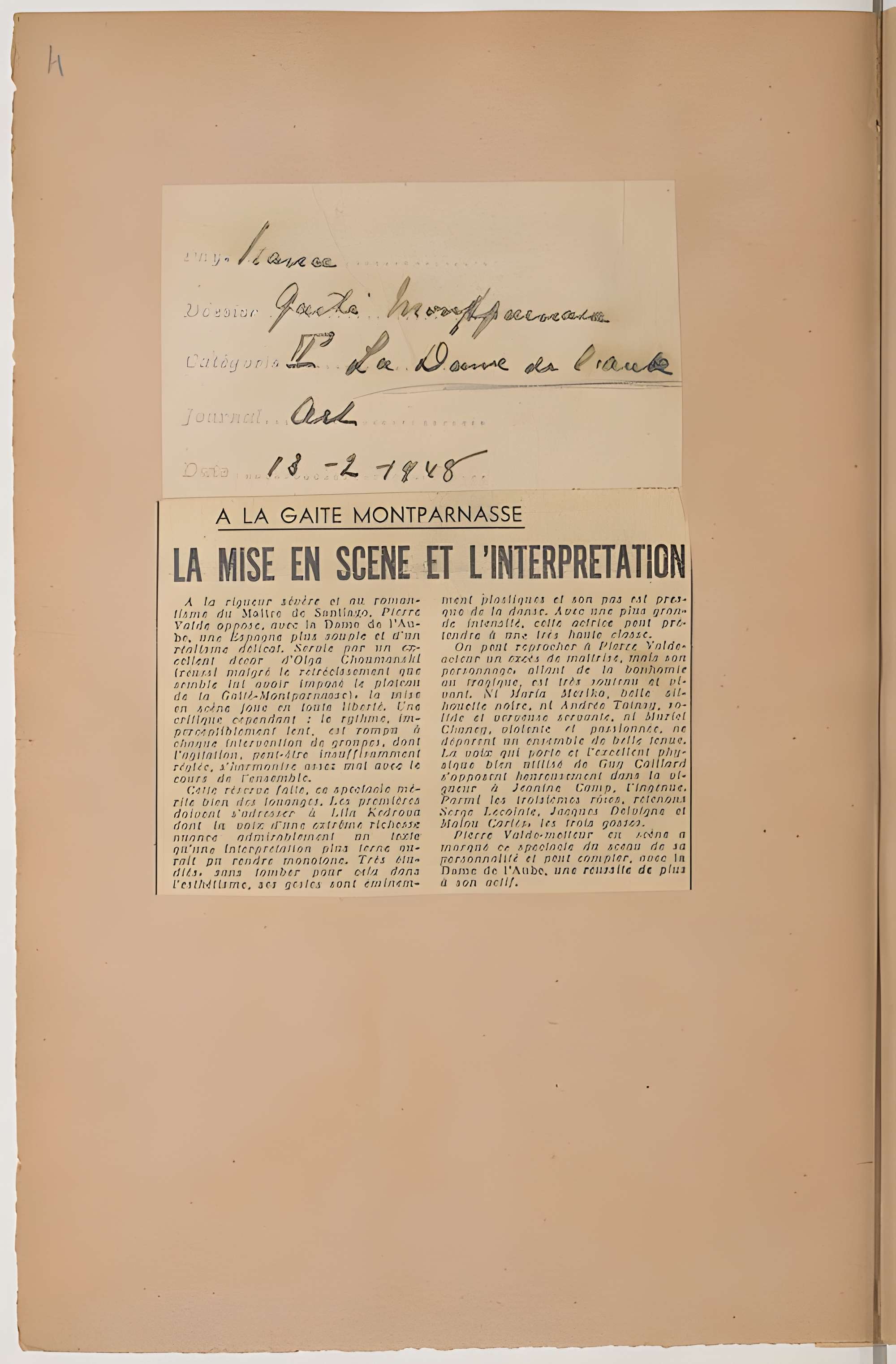 Théâtre Montparnasse ; Théâtre Montparnasse-Gaston Baty