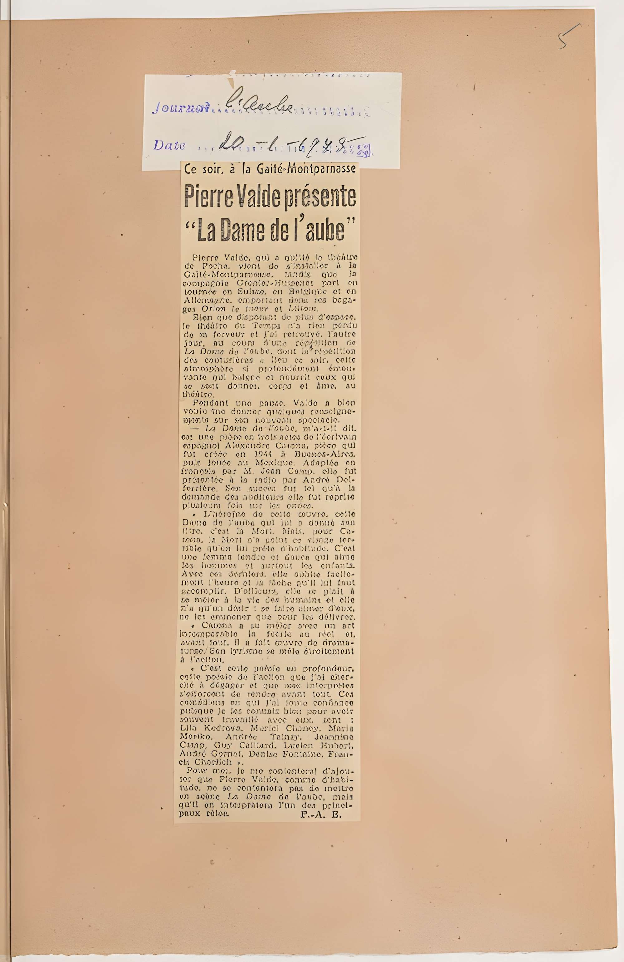 Théâtre Montparnasse ; Théâtre Montparnasse-Gaston Baty