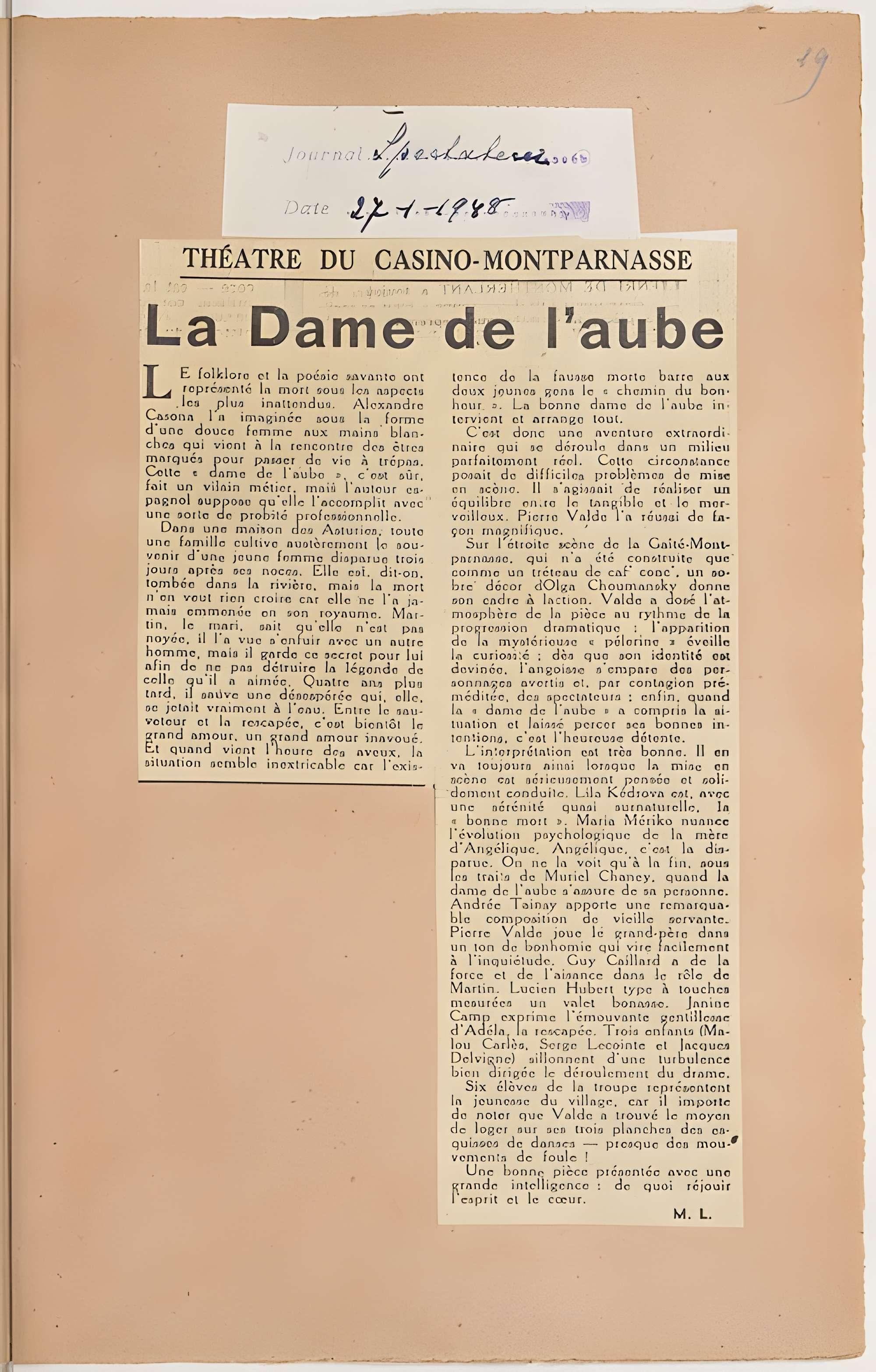Théâtre Montparnasse ; Théâtre Montparnasse-Gaston Baty