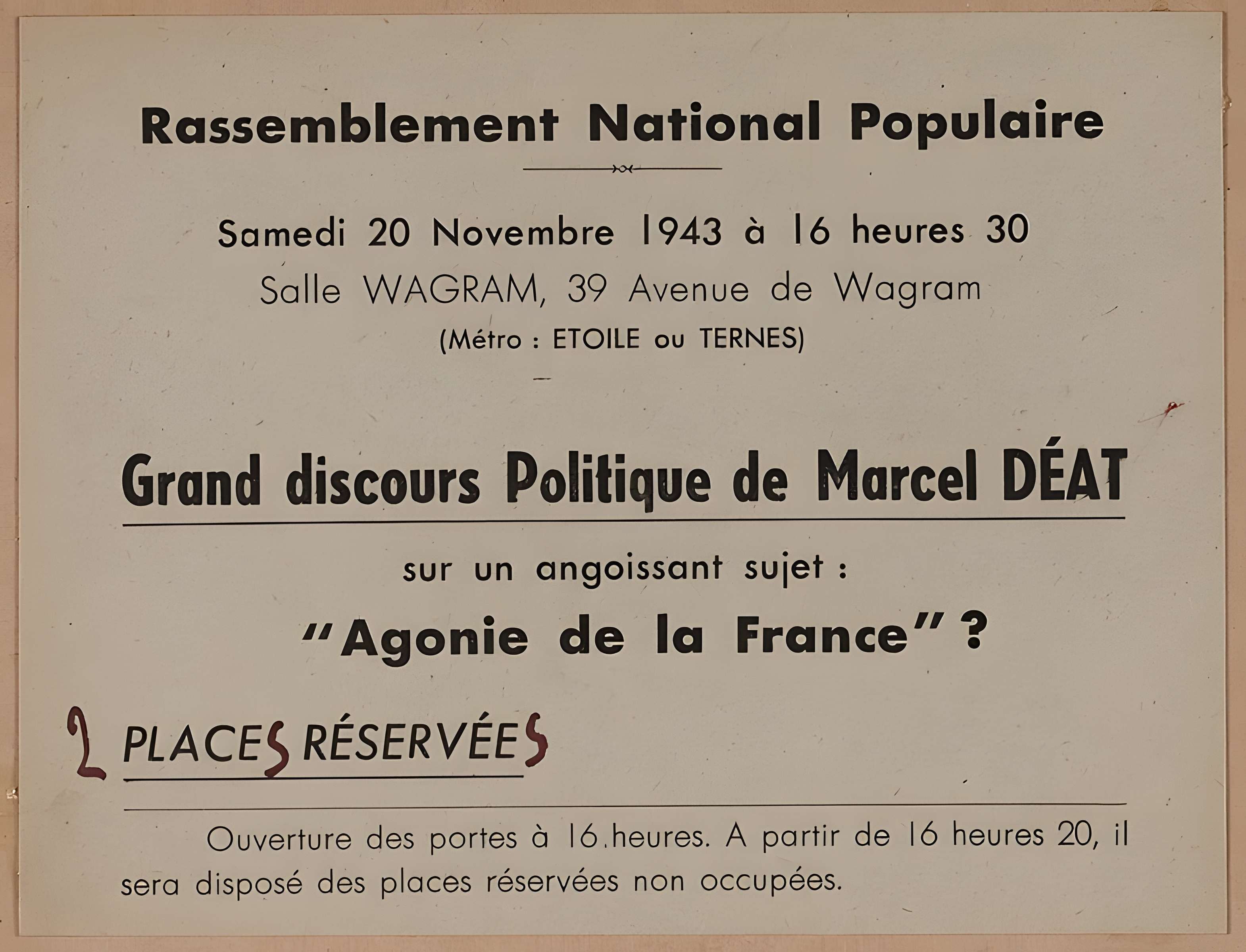 Salle Wagram à Paris