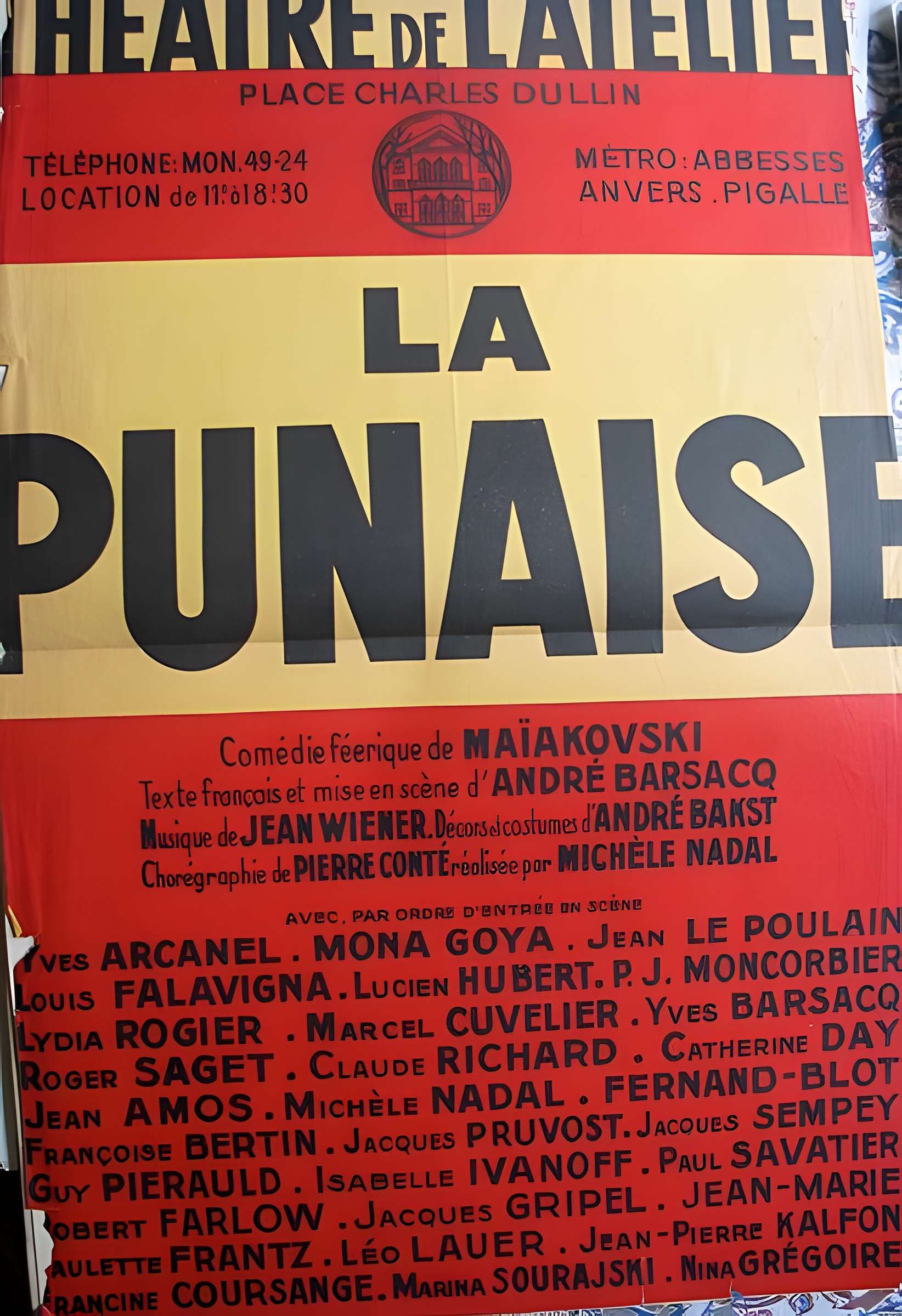 Théâtre Montmartre  , puis Théâtre de l'Atelier (ou Charles-Dullin)