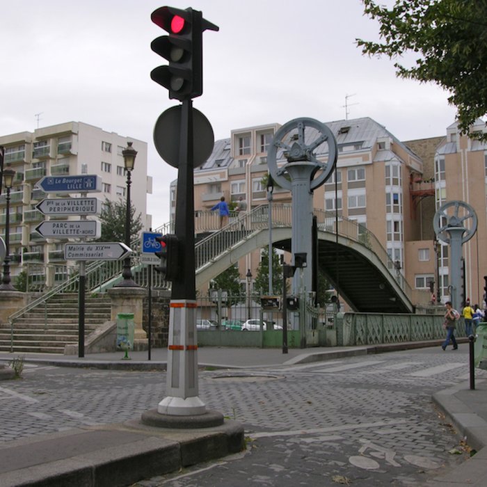 Photo de Pont levant de la rue de Crimée à Paris