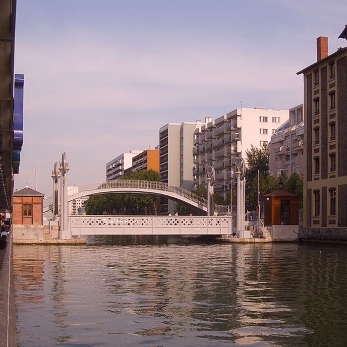 Photo de Pont levant de la rue de Crimée à Paris
