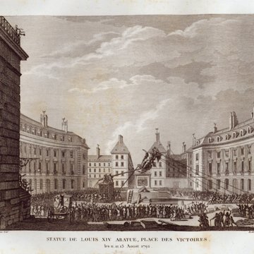 Statue équestre de Louis XIV à Paris