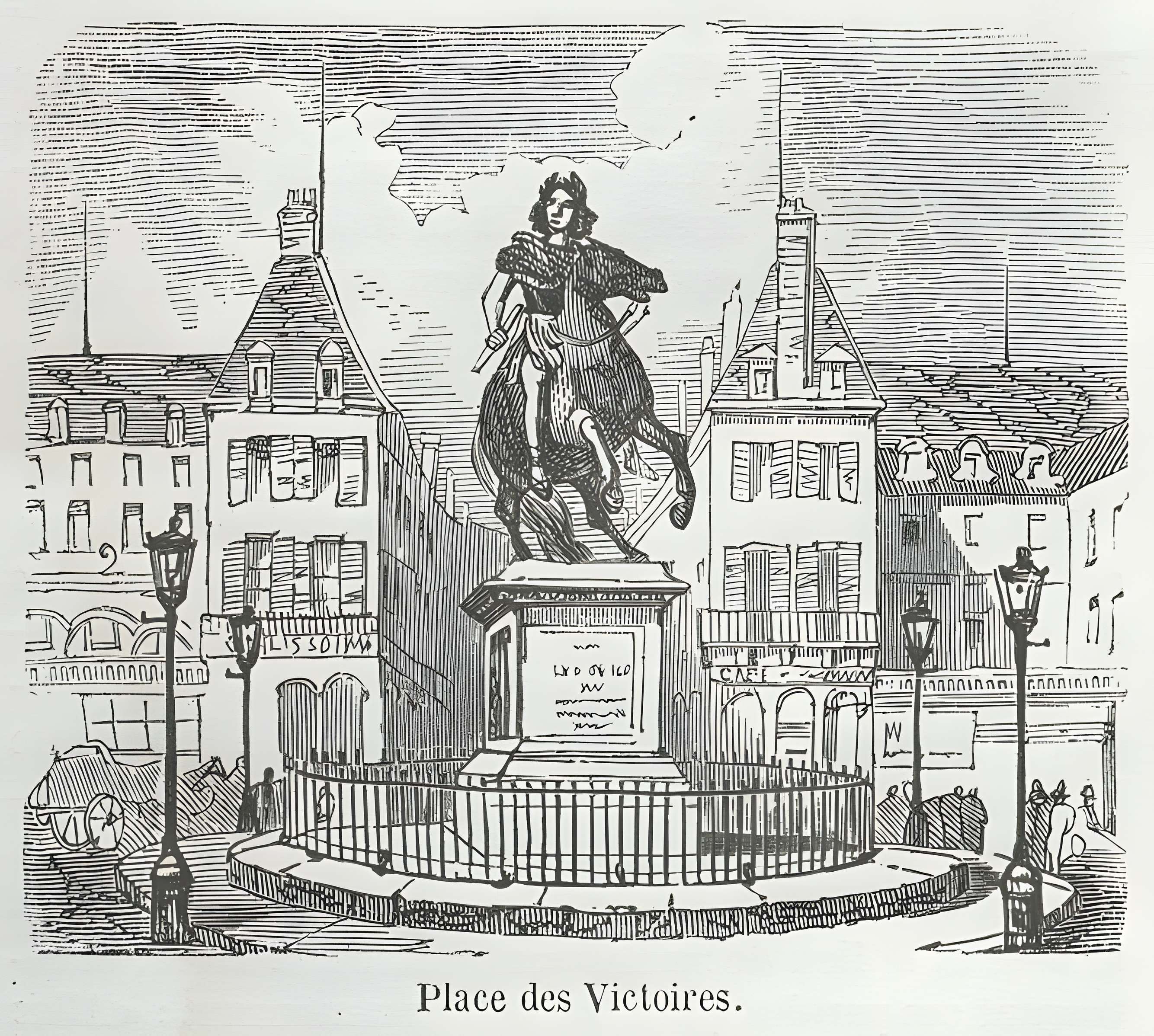 Statue équestre de Louis XIV à Paris