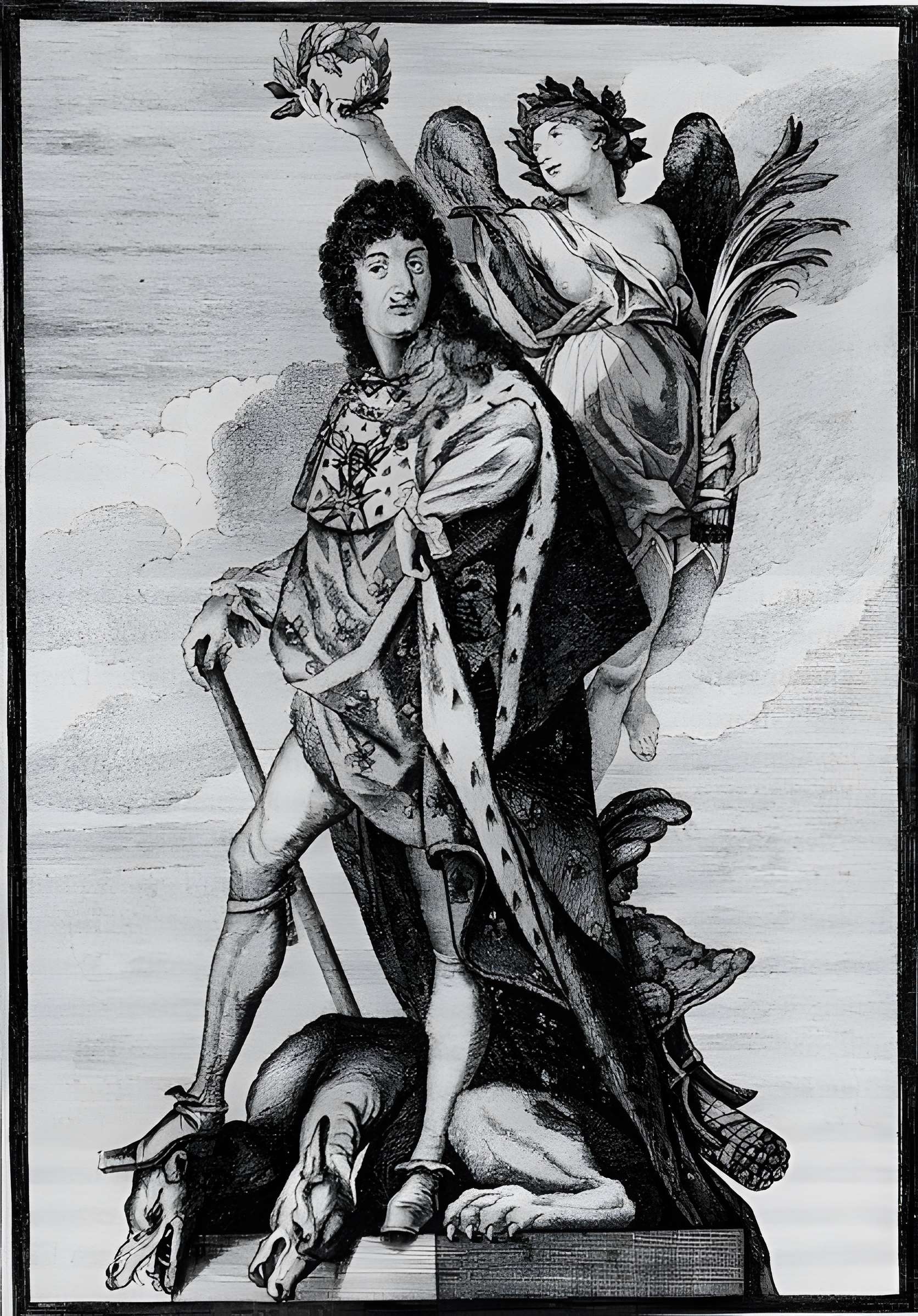 Statue équestre de Louis XIV à Paris