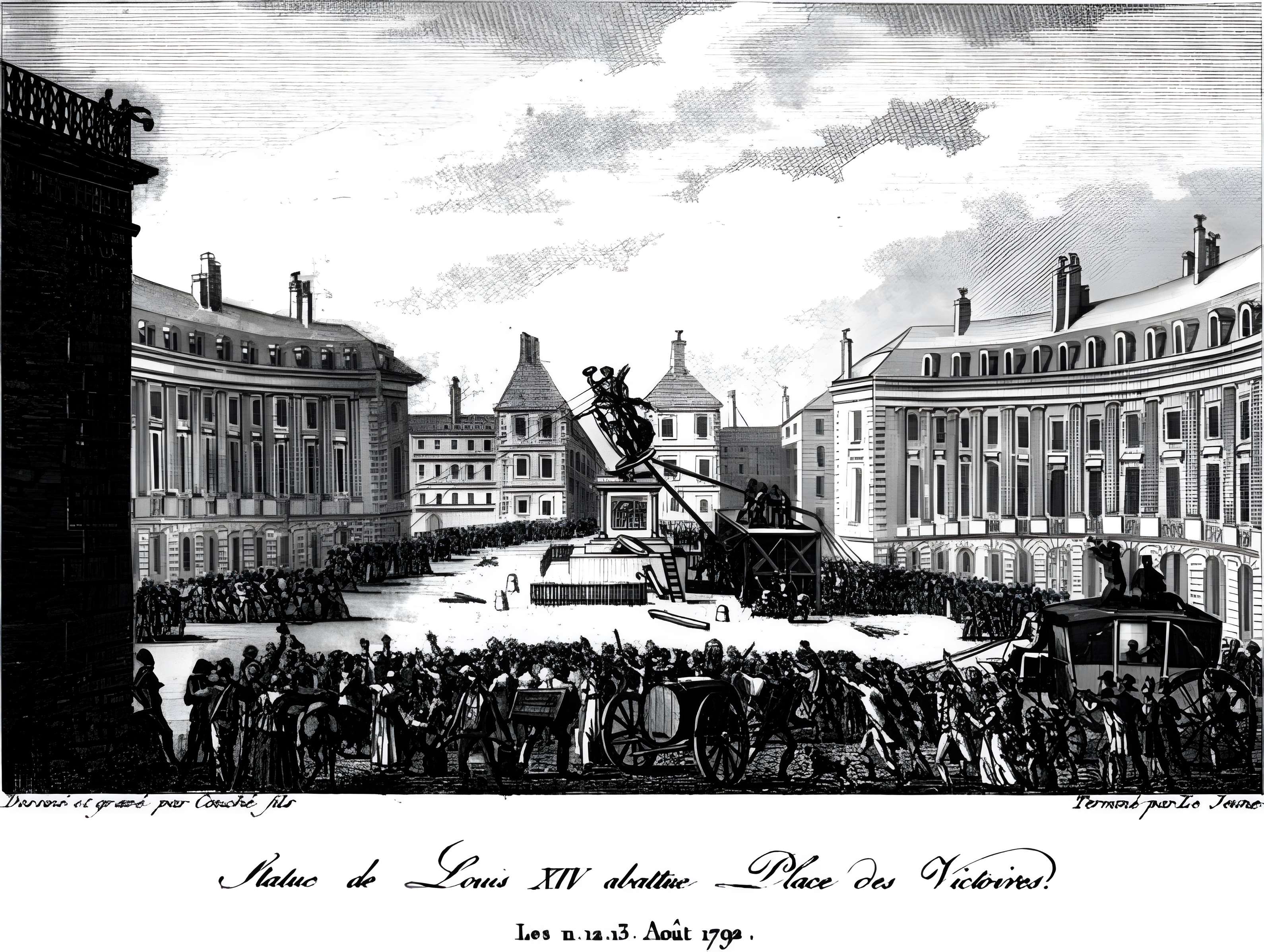 Statue équestre de Louis XIV à Paris