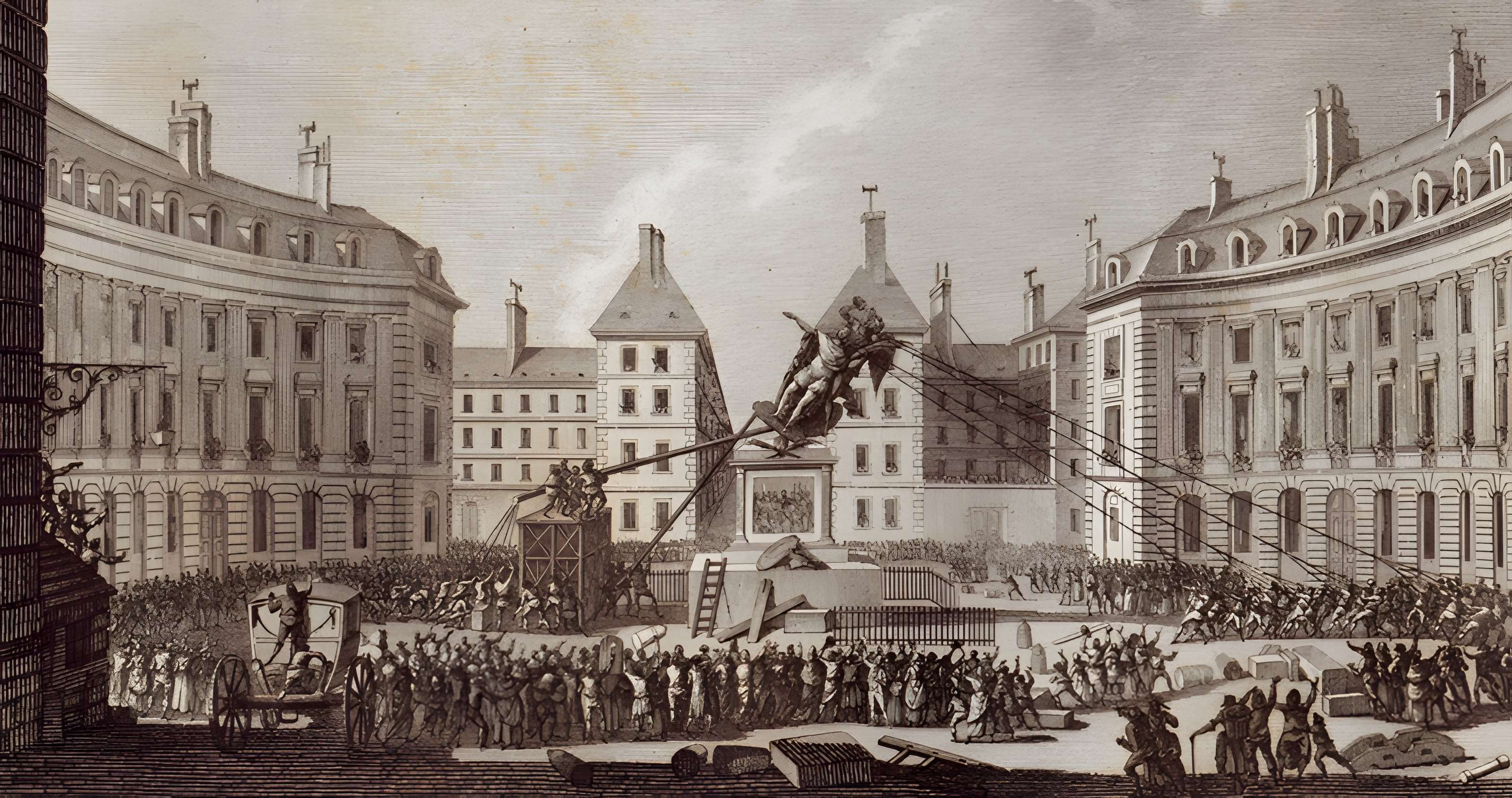 Statue équestre de Louis XIV à Paris