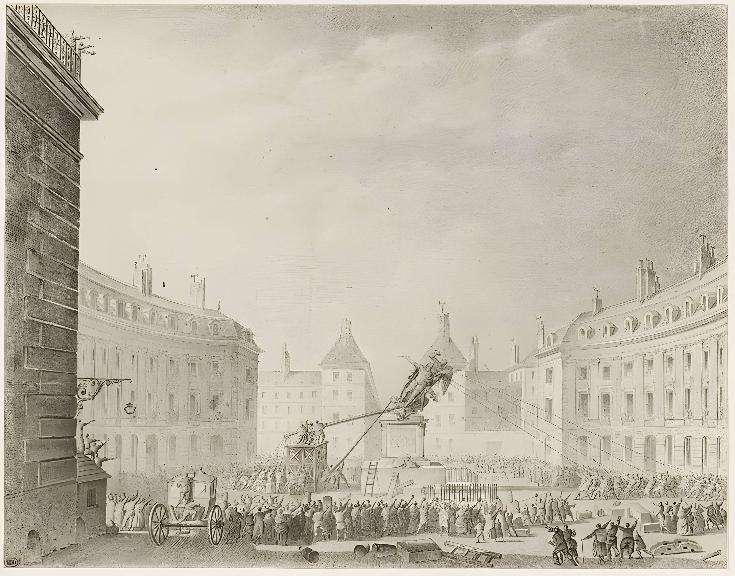 Statue équestre de Louis XIV à Paris