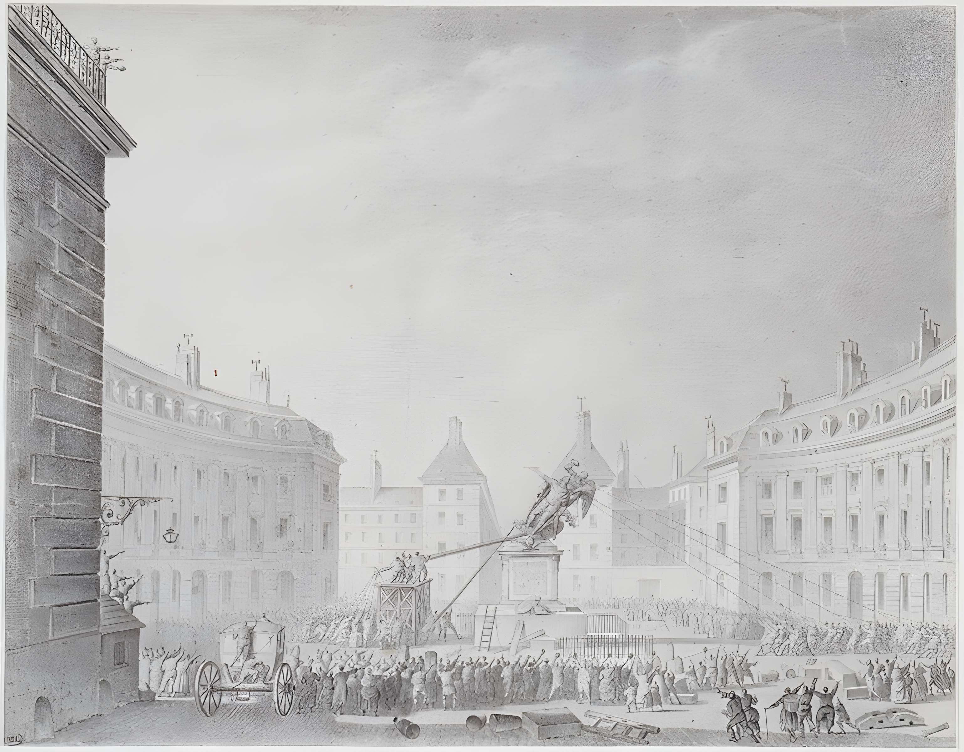 Statue équestre de Louis XIV à Paris