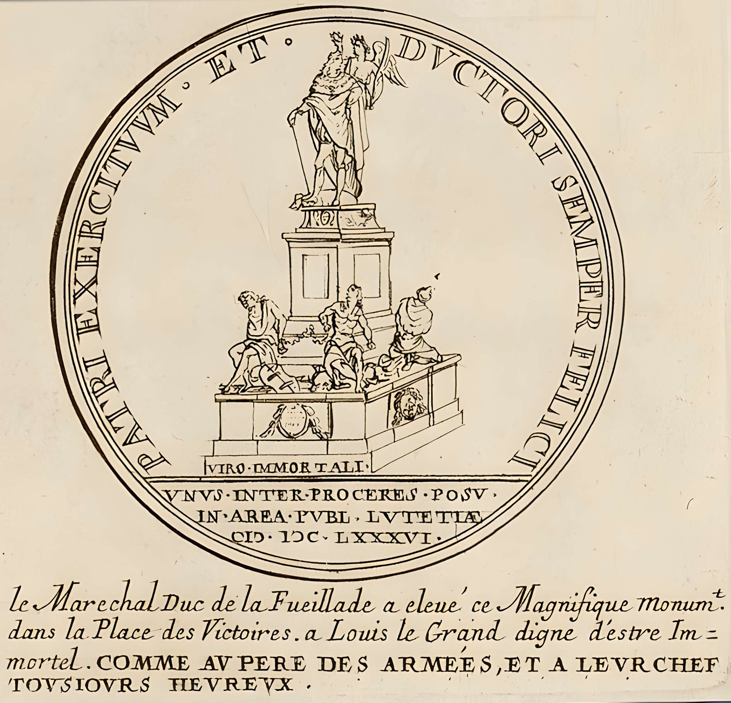 Statue équestre de Louis XIV à Paris