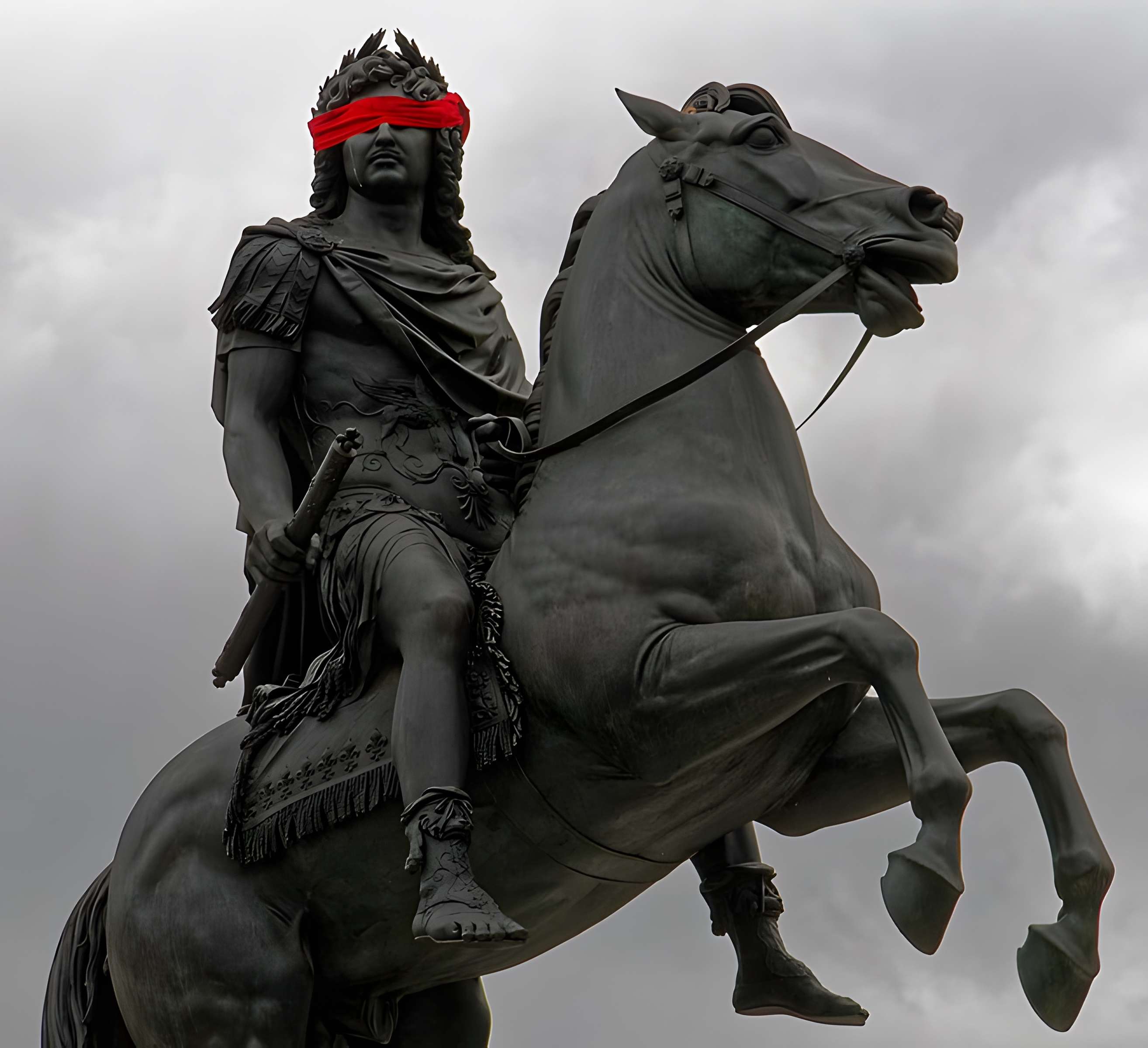 Statue équestre de Louis XIV à Paris