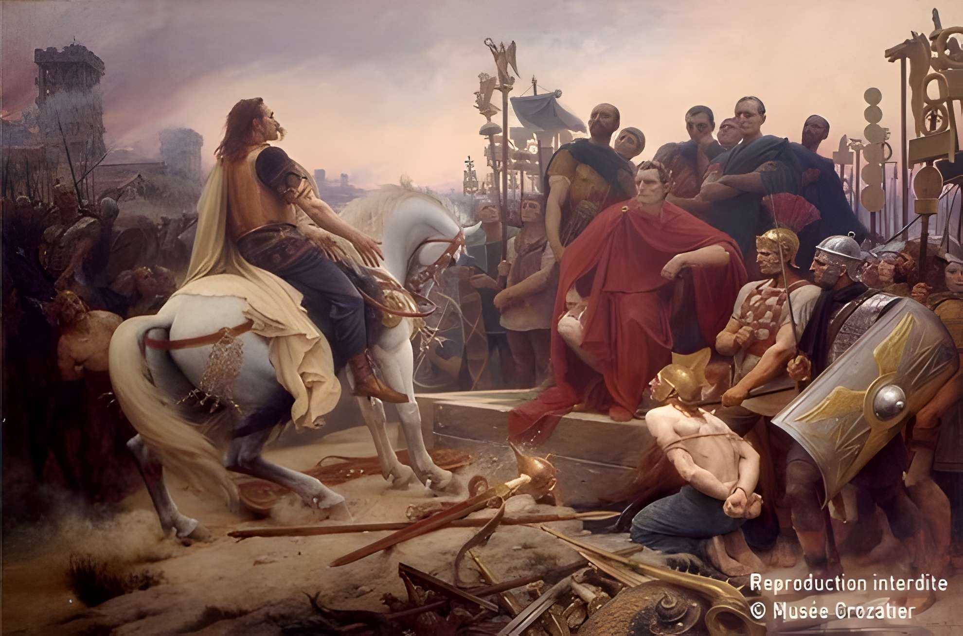 Musée Crozatier au Puy-en-Velay vercingétorix se rend à césar