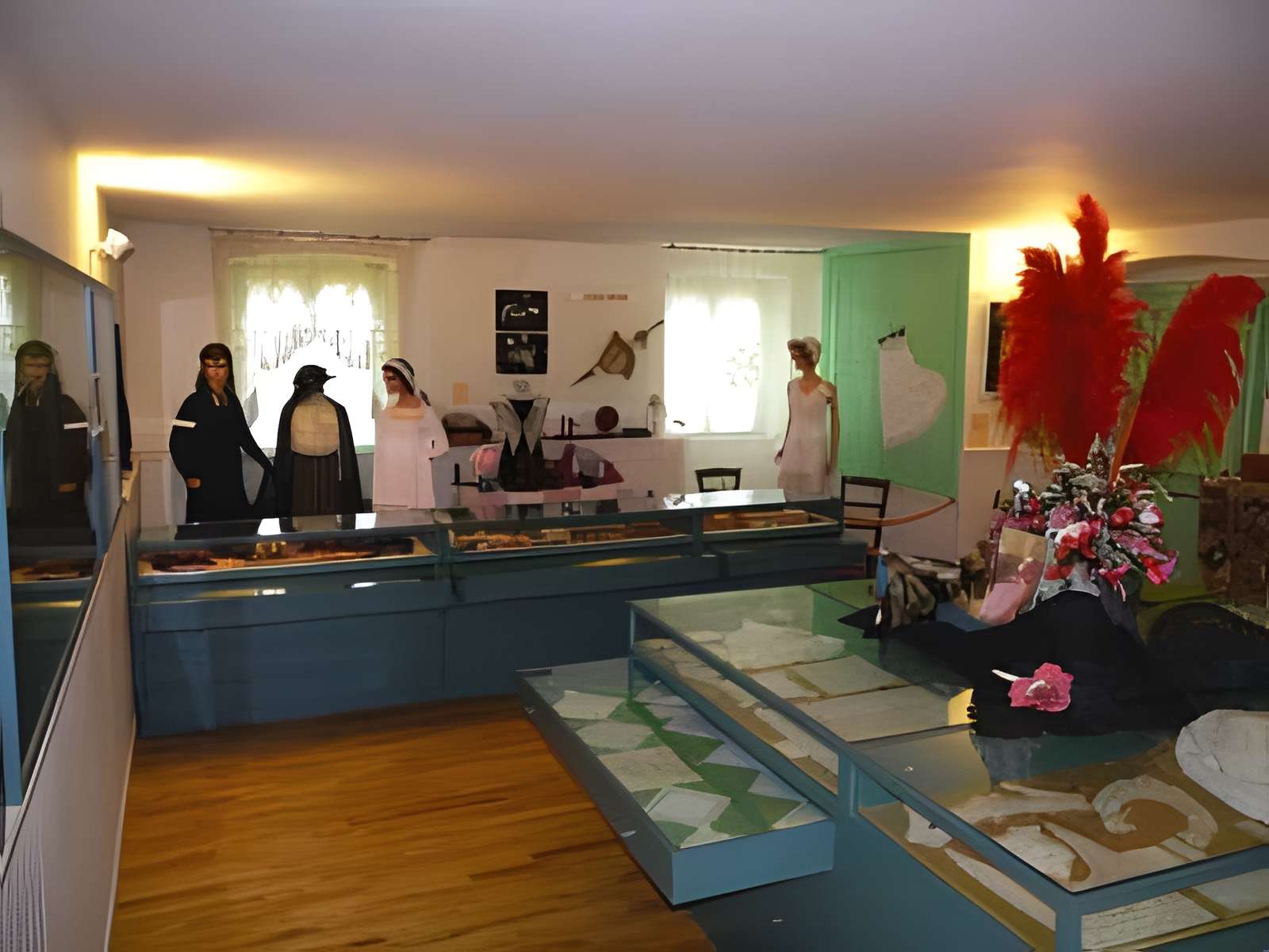 Musée de la dentelle à la main à Arlanc intérieur du musée