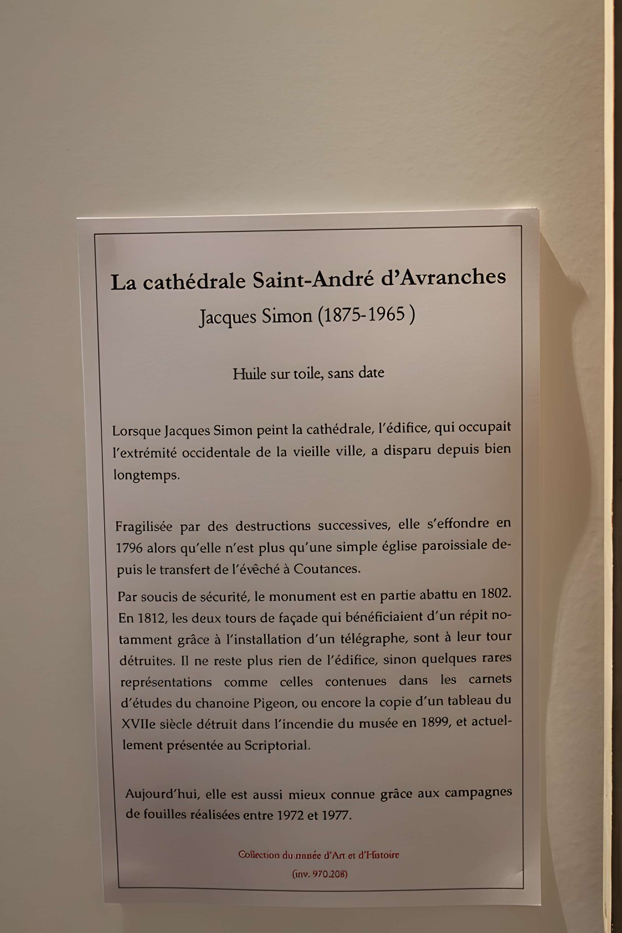 Musée Municipal d'Art et d'Histoire d'Avranches