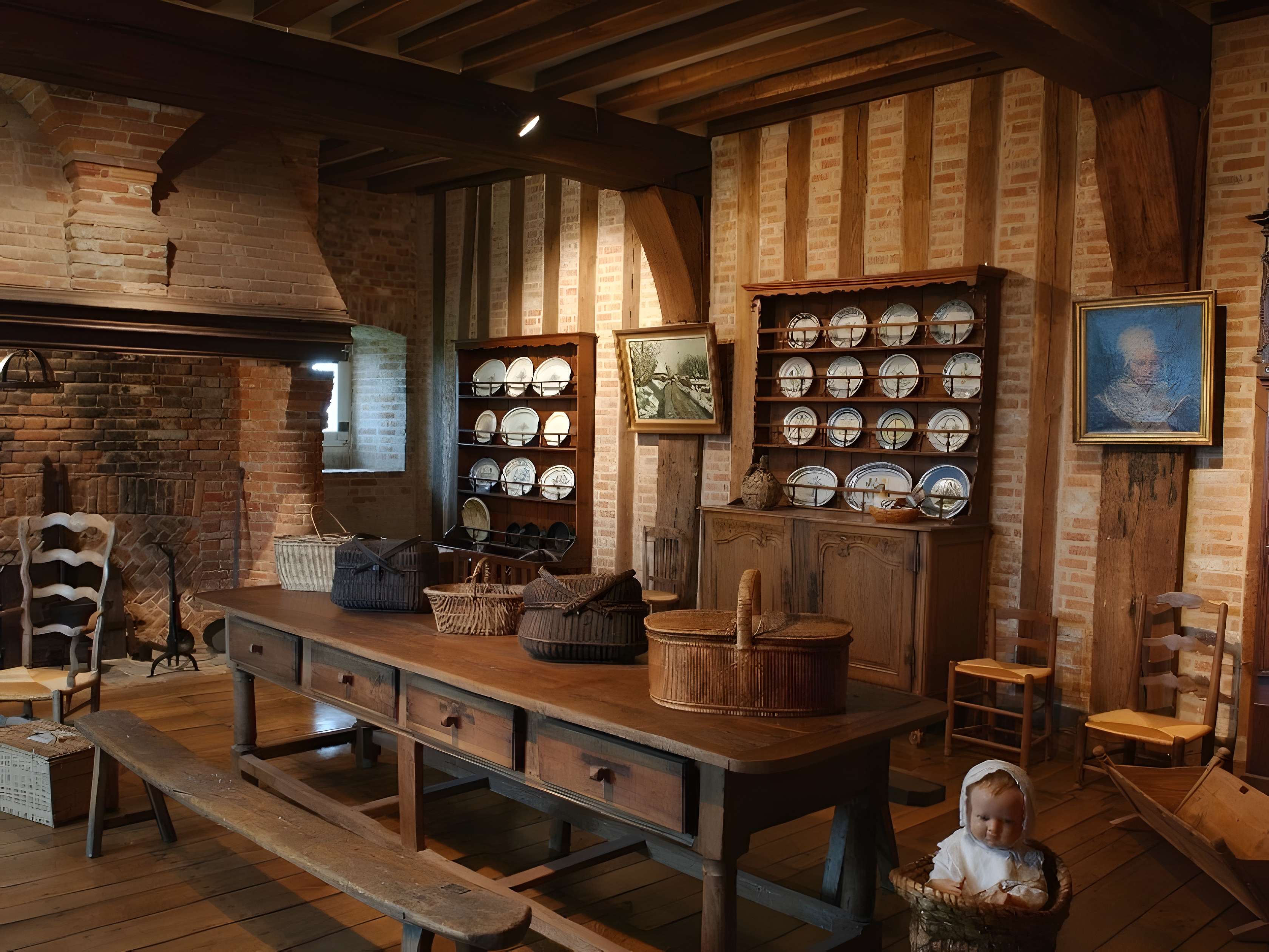 Musée des traditions et arts normands au Château de Martainville intérieur du musée