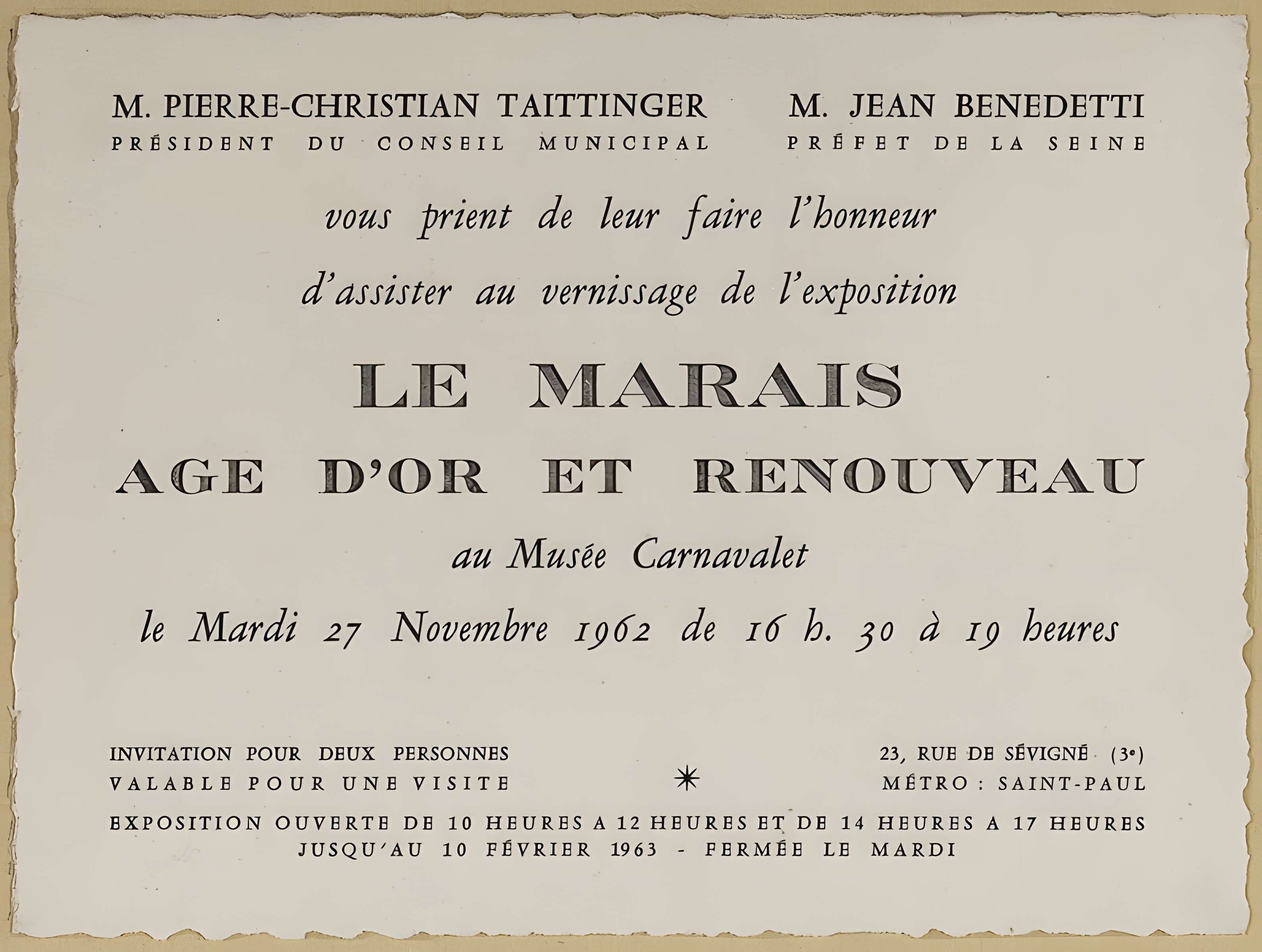 Musée Carnavalet – histoire de Paris