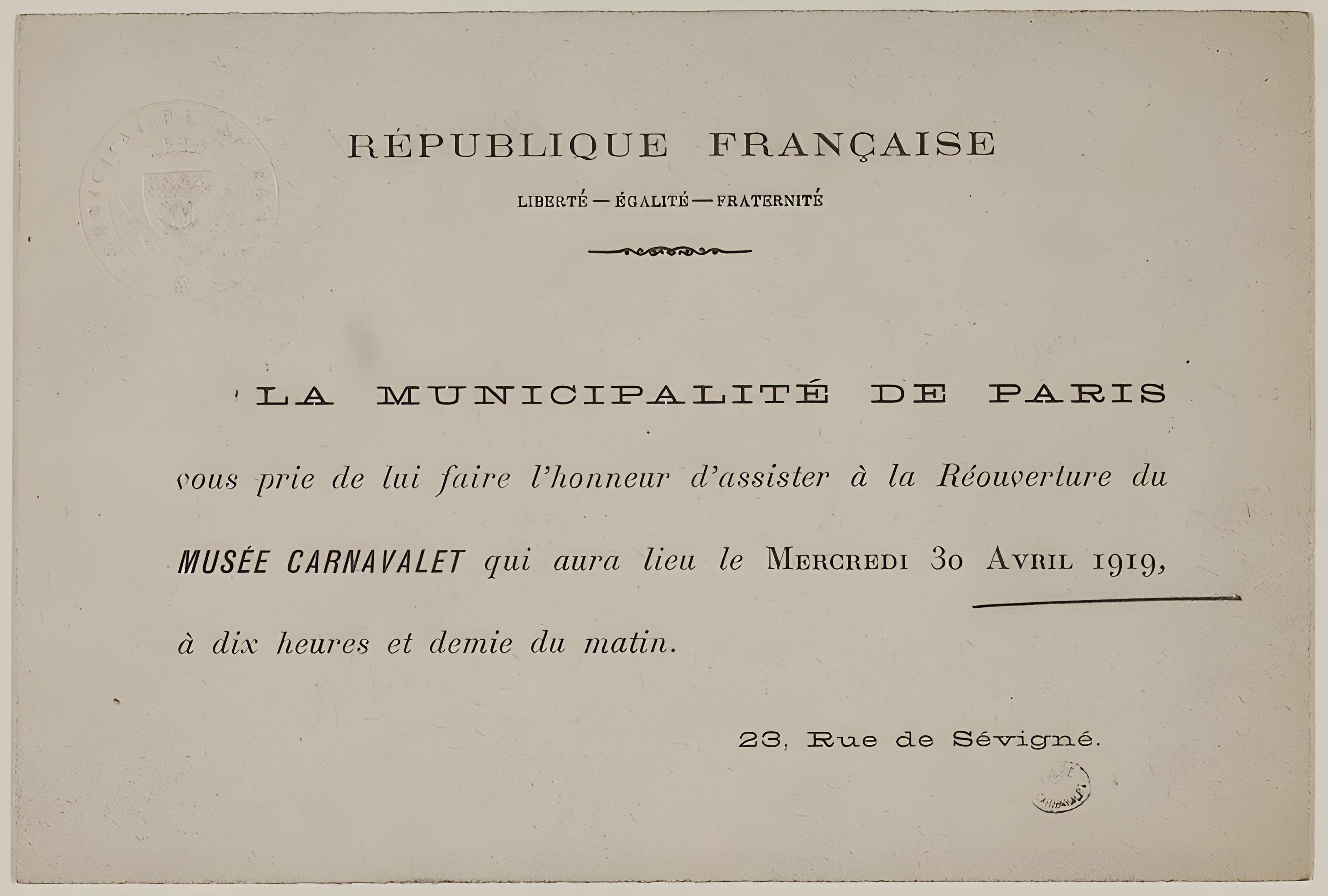 Musée Carnavalet – histoire de Paris