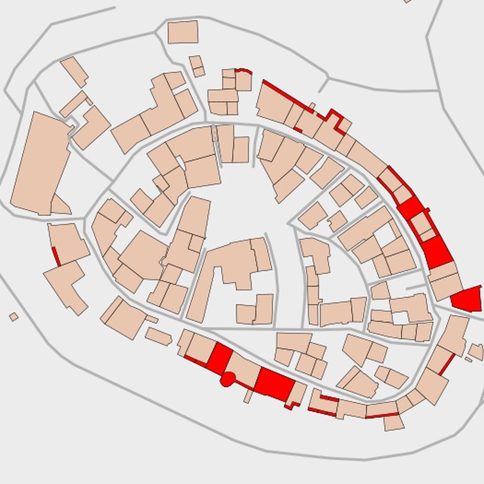 Photo de Rempart attenant à des immeubles