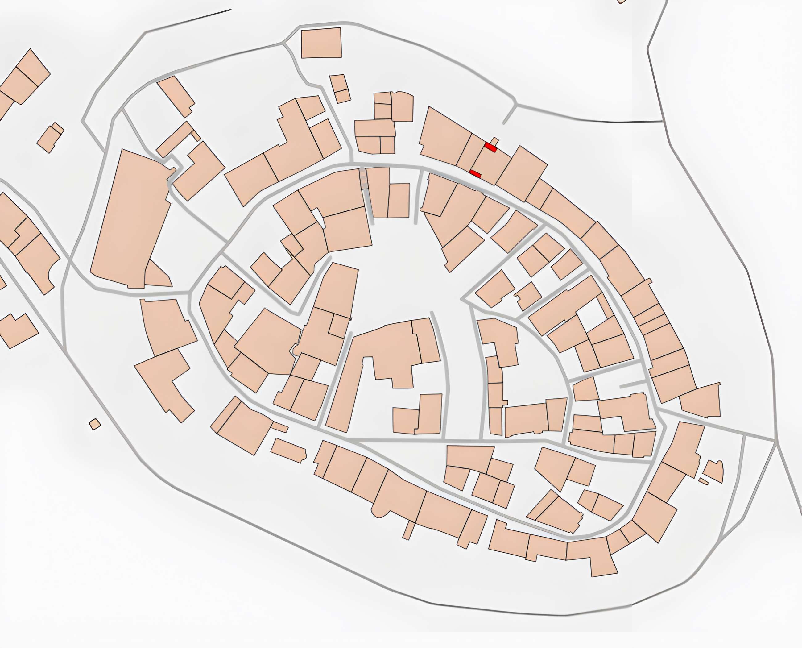 Rempart attenant à des immeubles