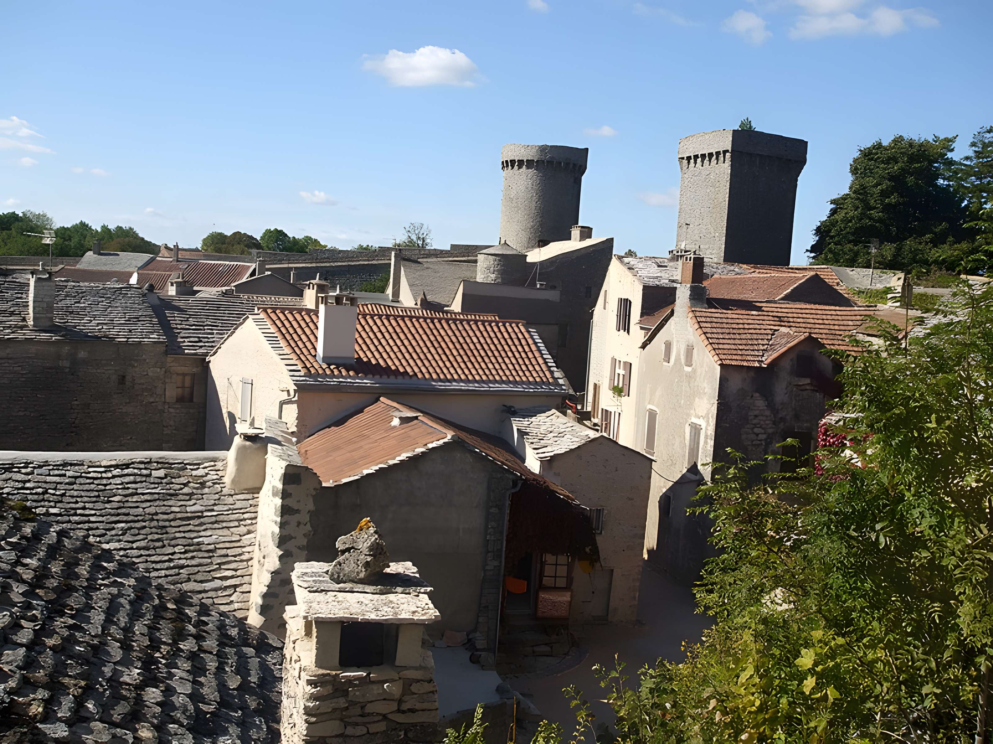 Donjon et les restes du château