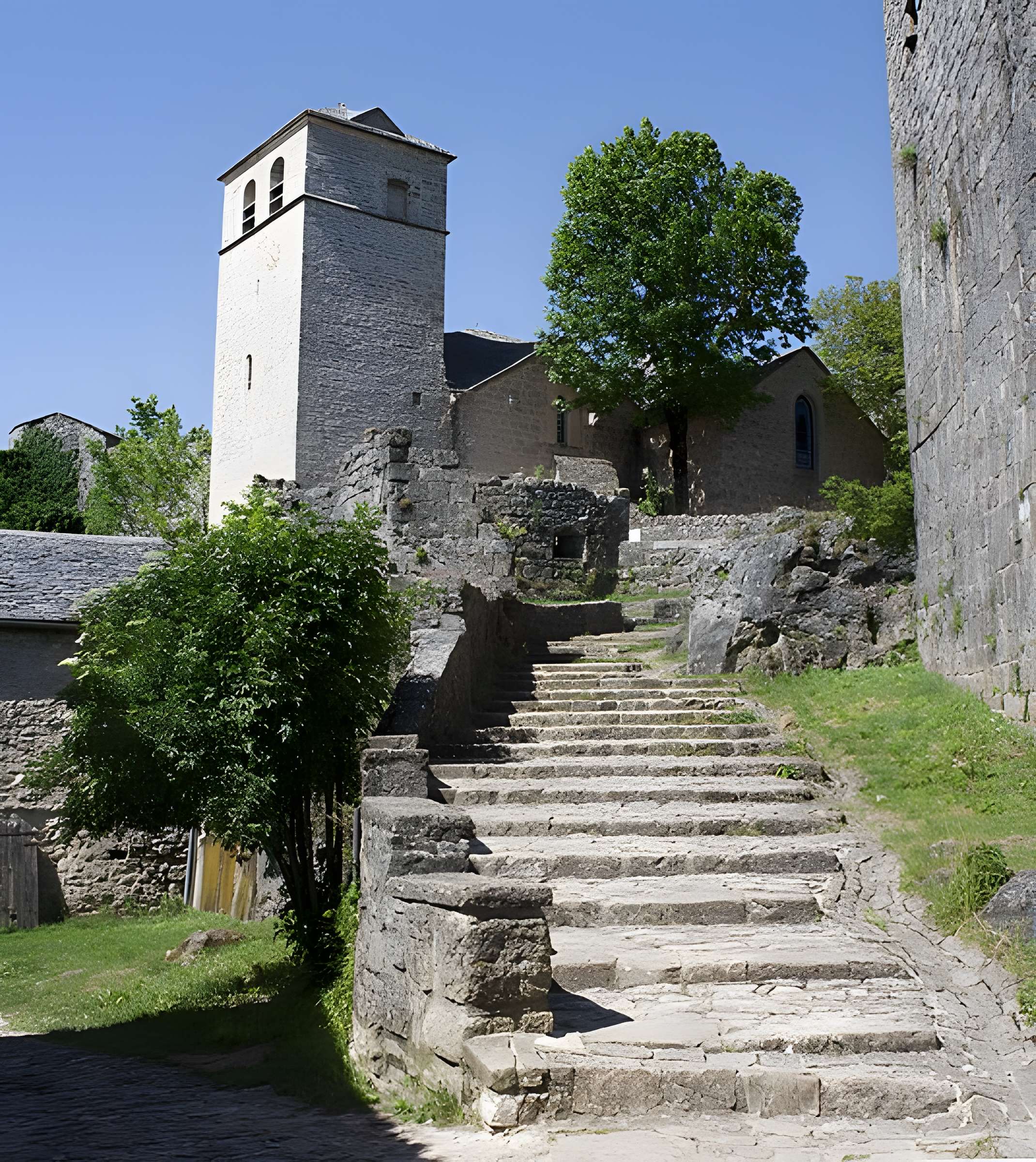 Donjon et les restes du château