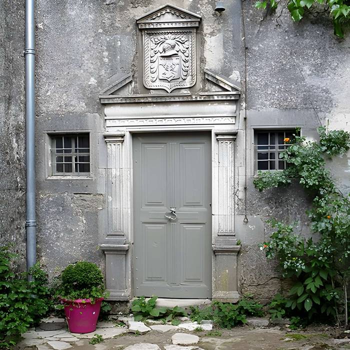 Photo de Haus unterstützt von der nördlichen Front der Rampen