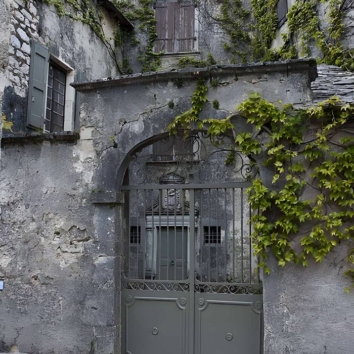 Photo de Haus unterstützt von der nördlichen Front der Rampen