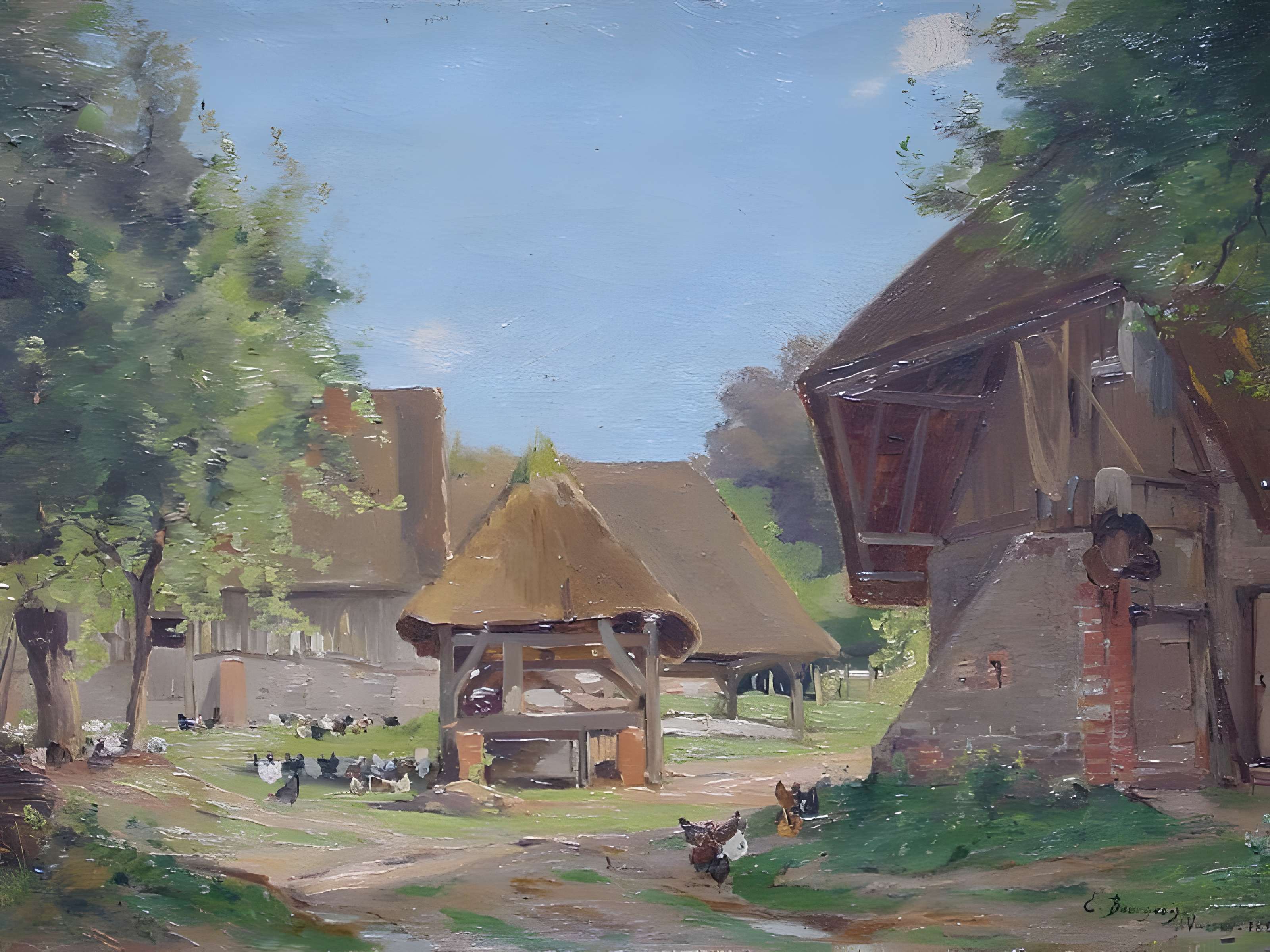 Manoir de Conti en pans de bois à Vasouy