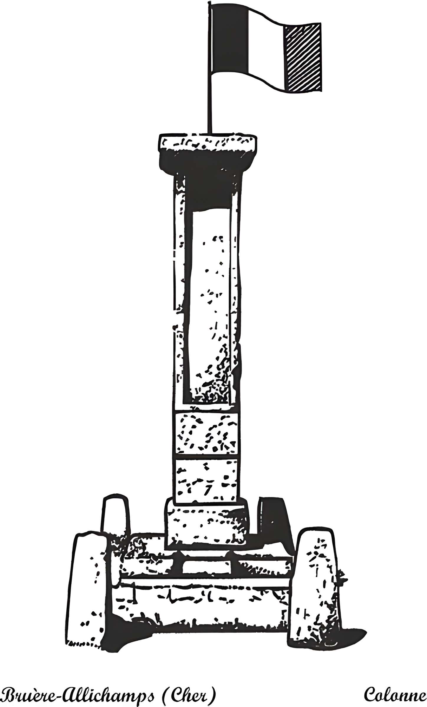 Borne milliaire en pierre de l'époque gallo-romaine