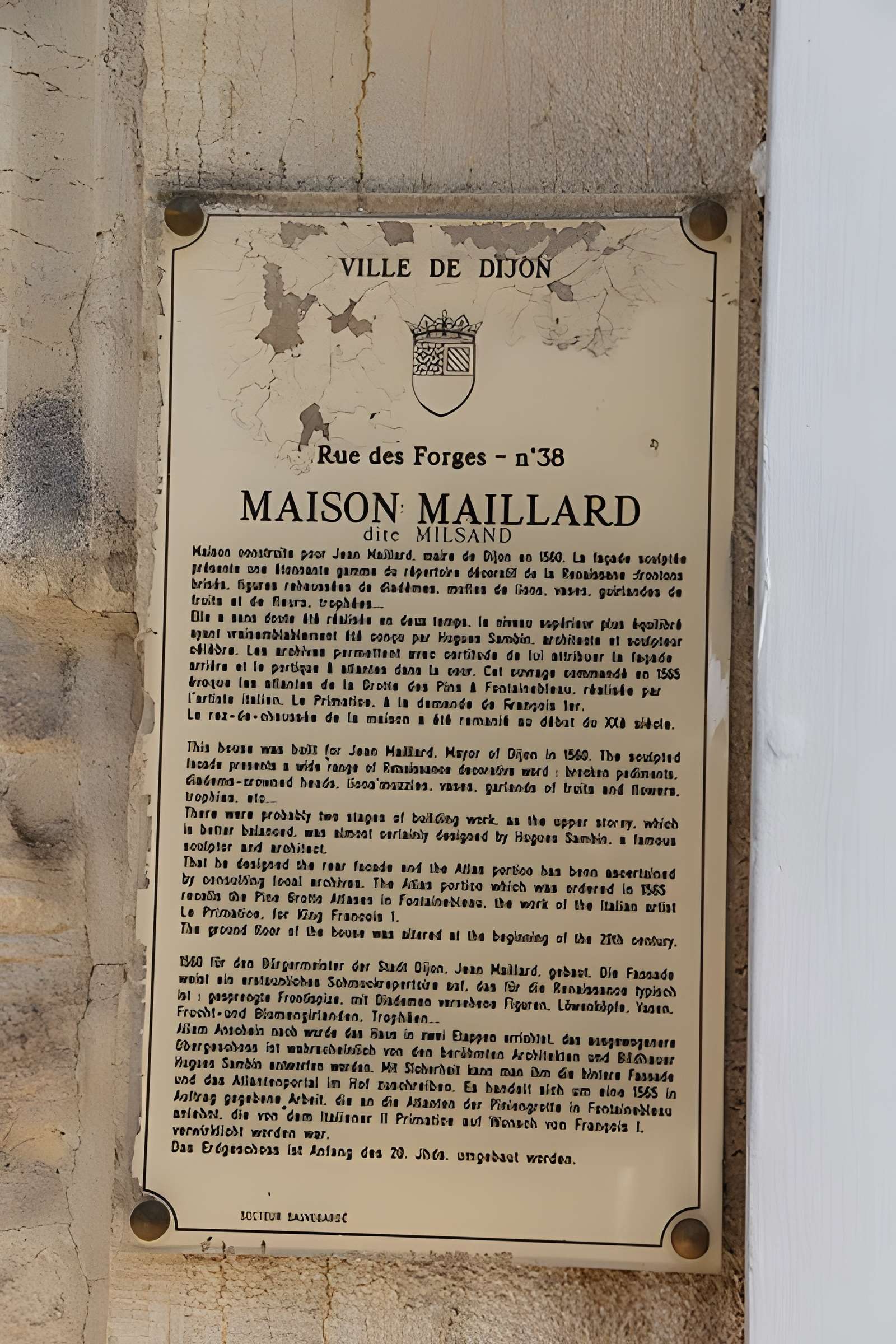 Maison Milsand, dite aussi des Ambassadeurs