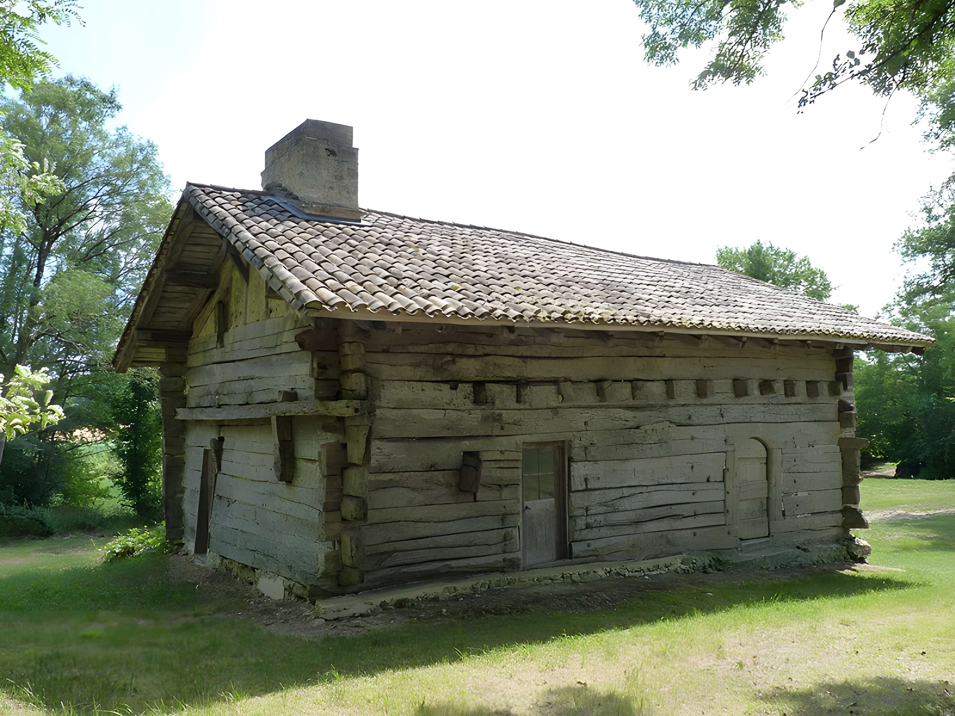 Maison à empilage de planches de Jouandis