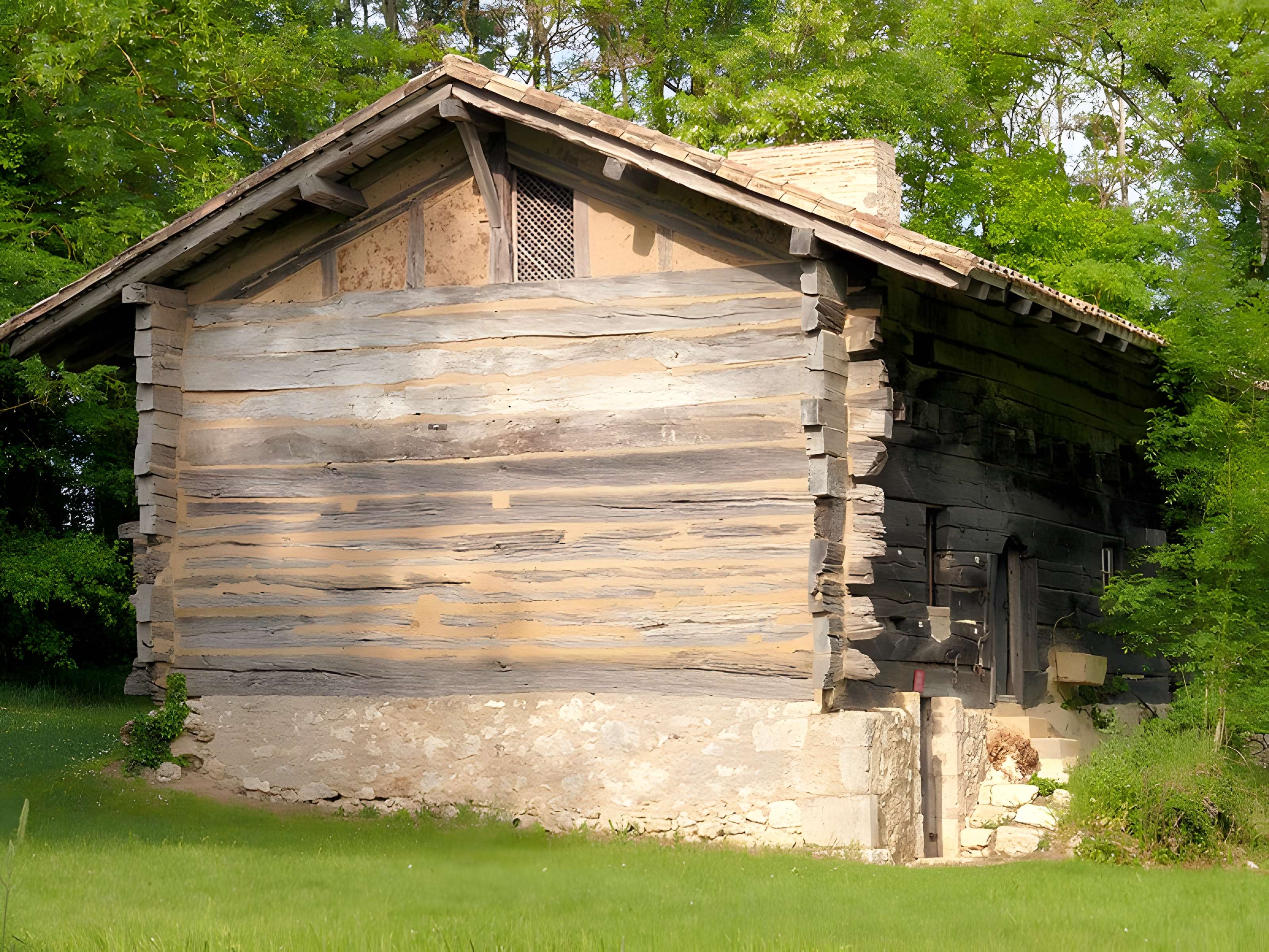 Maison à empilage de planches de Jouandis