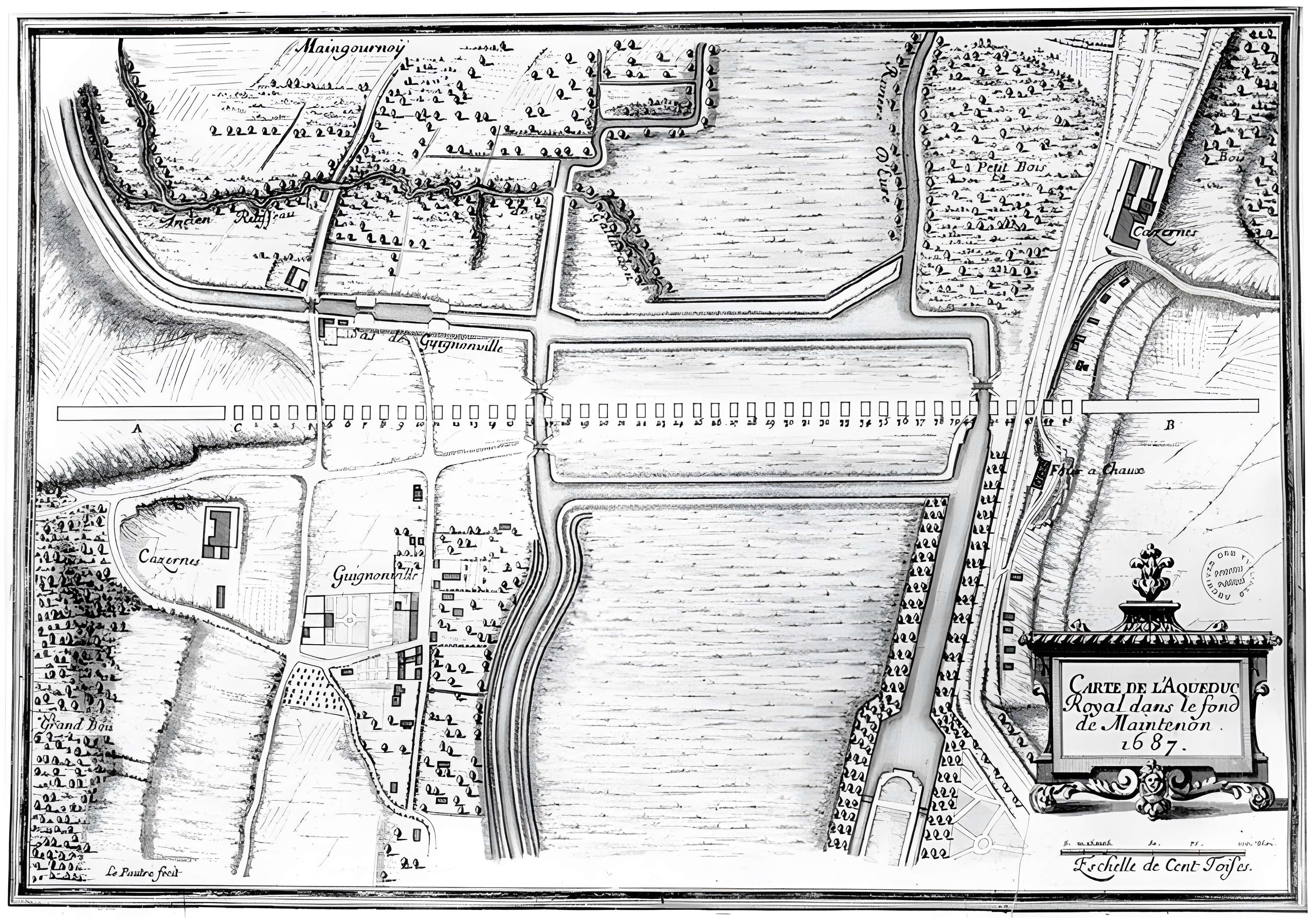 Ancien aqueduc de Pontgouin à Versailles (également sur communes de Maintenon et Berchères-Saint-Germain)