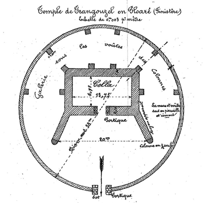 Photo de Temple celto-romain du type fanum, dénommé Temple de Trogouzel